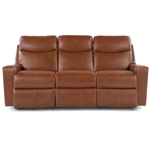 Contemporary Power Reclining Sofa w/ Headrest & Lumbar