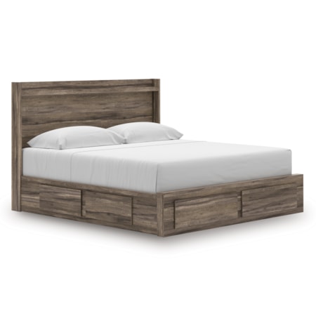 King Panel Storage Bed