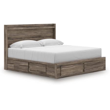 King Panel Storage Bed