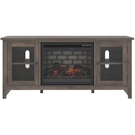 Large TV Stand w/ Fireplace Insert