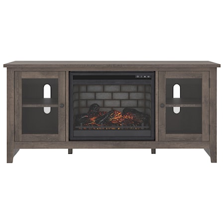 Large TV Stand w/ Fireplace Insert