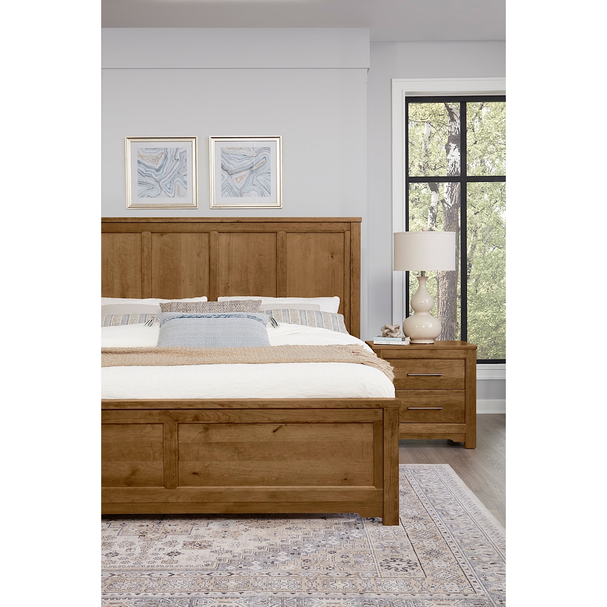 Virginia House Crafted Cherry - Medium Queen Six Panel Bed