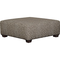 Leopard Print Square Cocktail Ottoman