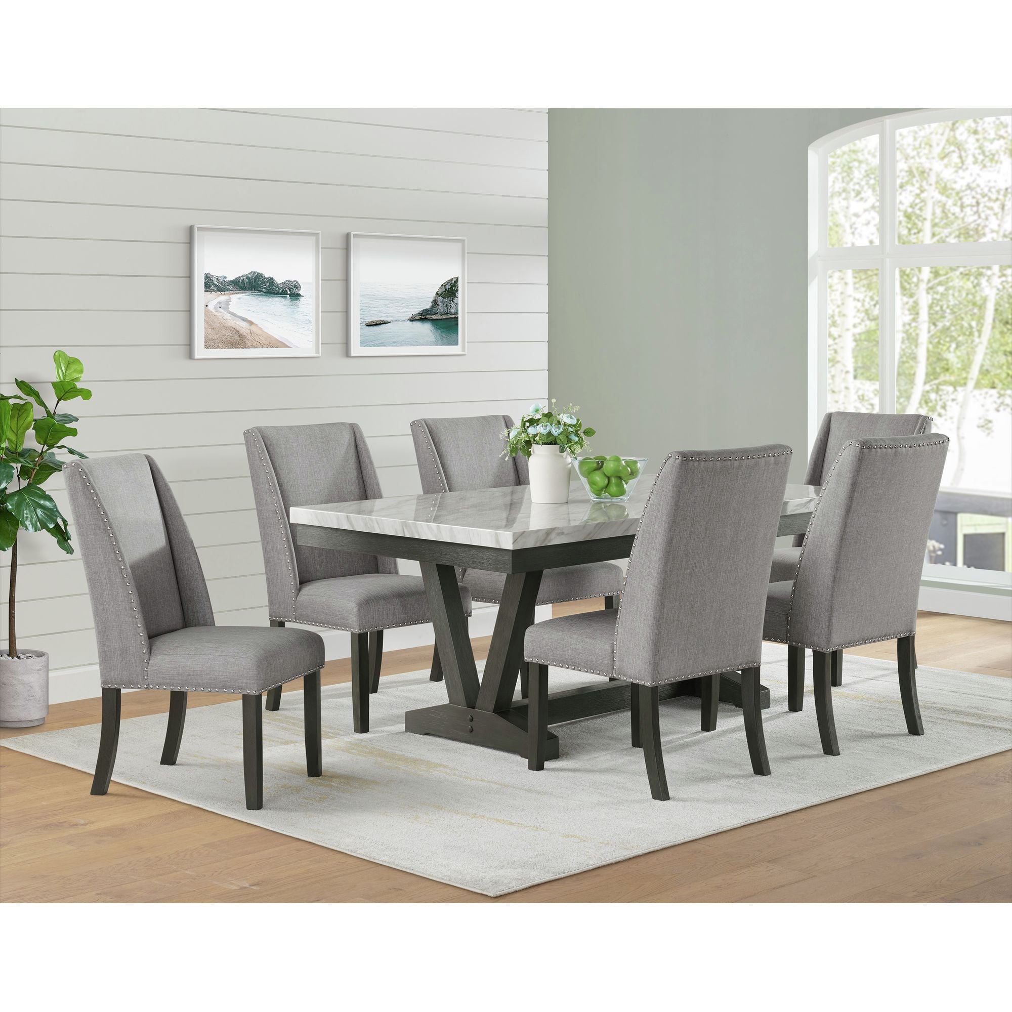 Elements International Everdeen Upholstered Dining Side Chair