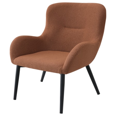 Calvin Modern Arm Accent Chair Rust