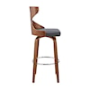 Armen Living Gayle 26" Swivel Upholstered Barstool