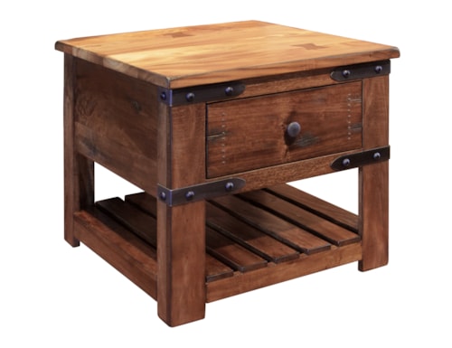 1-Drawer End Table with Lower Shelf