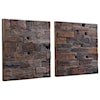 Uttermost Alternative Wall Decor Astern Wood Wall Decor, S/2