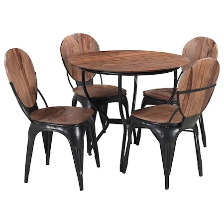 Industrial 5-Piece Dining Set