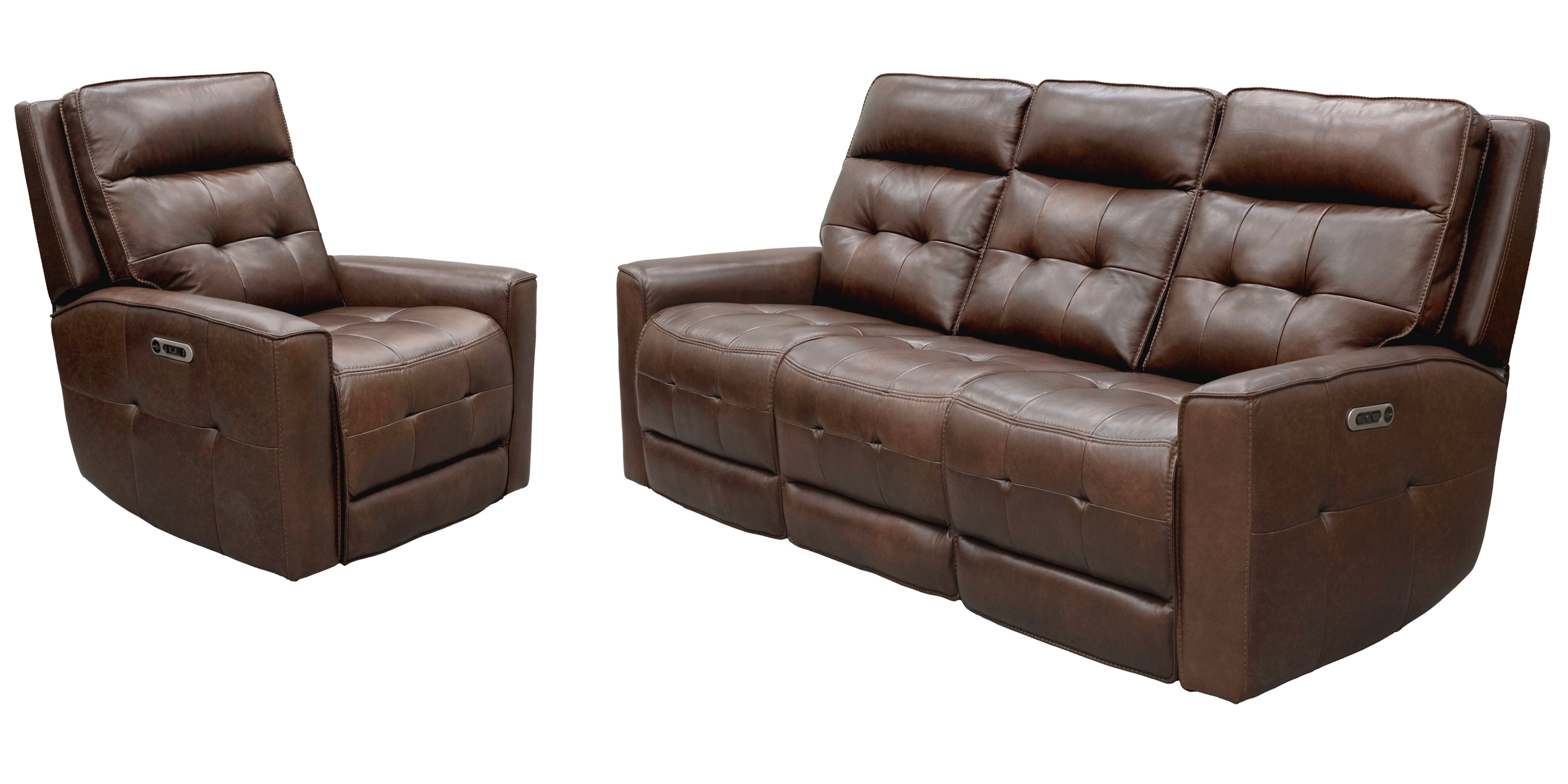 Power Reclining Sofa and Recliner Set