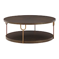 Round Coffee Table with Casters