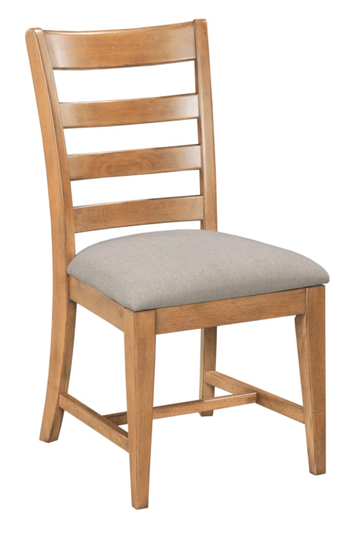 Traditional Ladderback Dining Chair with Upholstered Seat