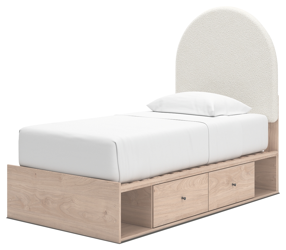 Twin Upholstered Panel Bed