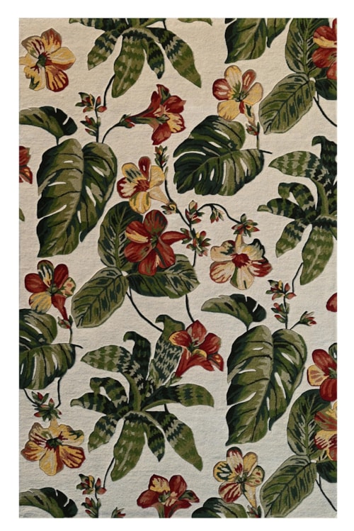 Cove 3001 Ivory Tropical Island Area Rug