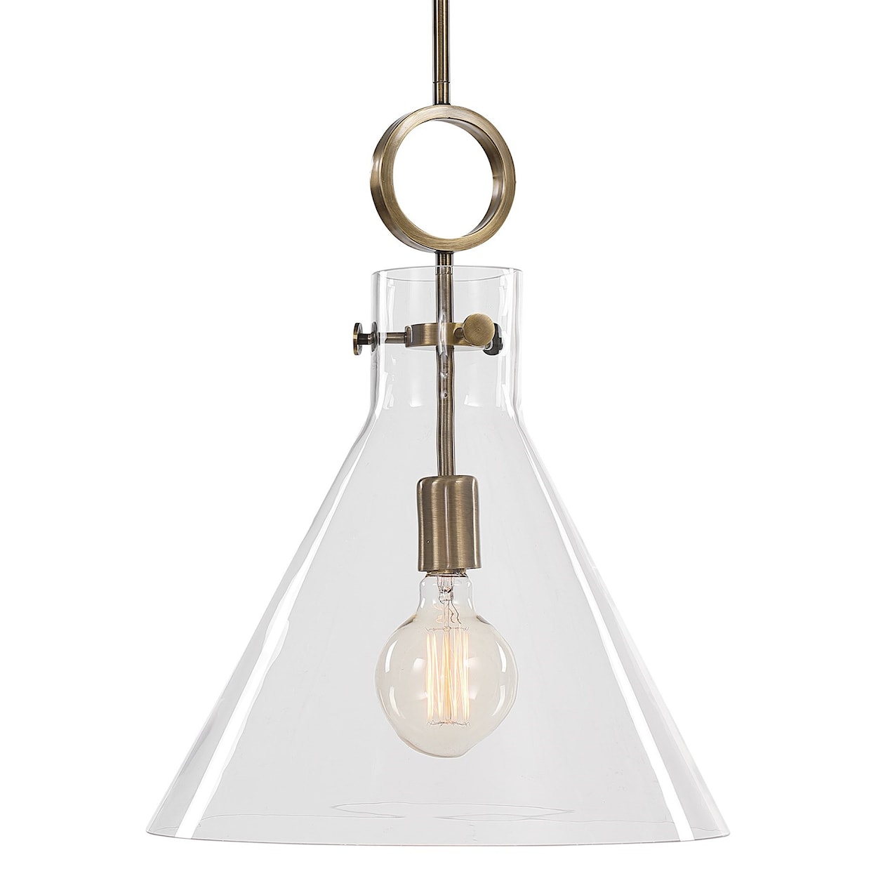 Uttermost Lighting Fixtures - Pendant Lights Imbuto Funnel Glass 1 Light Pendant