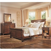 Traditional 5-Piece Master Queen Sleigh Bedroom Set