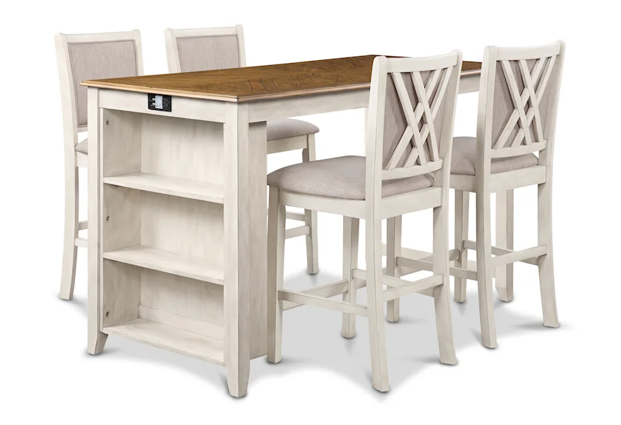Amy Counter Height Dining Set by New Classic at Z & R Furniture