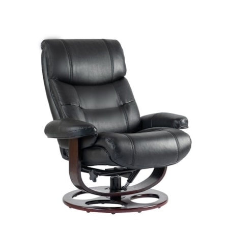 Pedestal Swivel Recliner and Ottoman