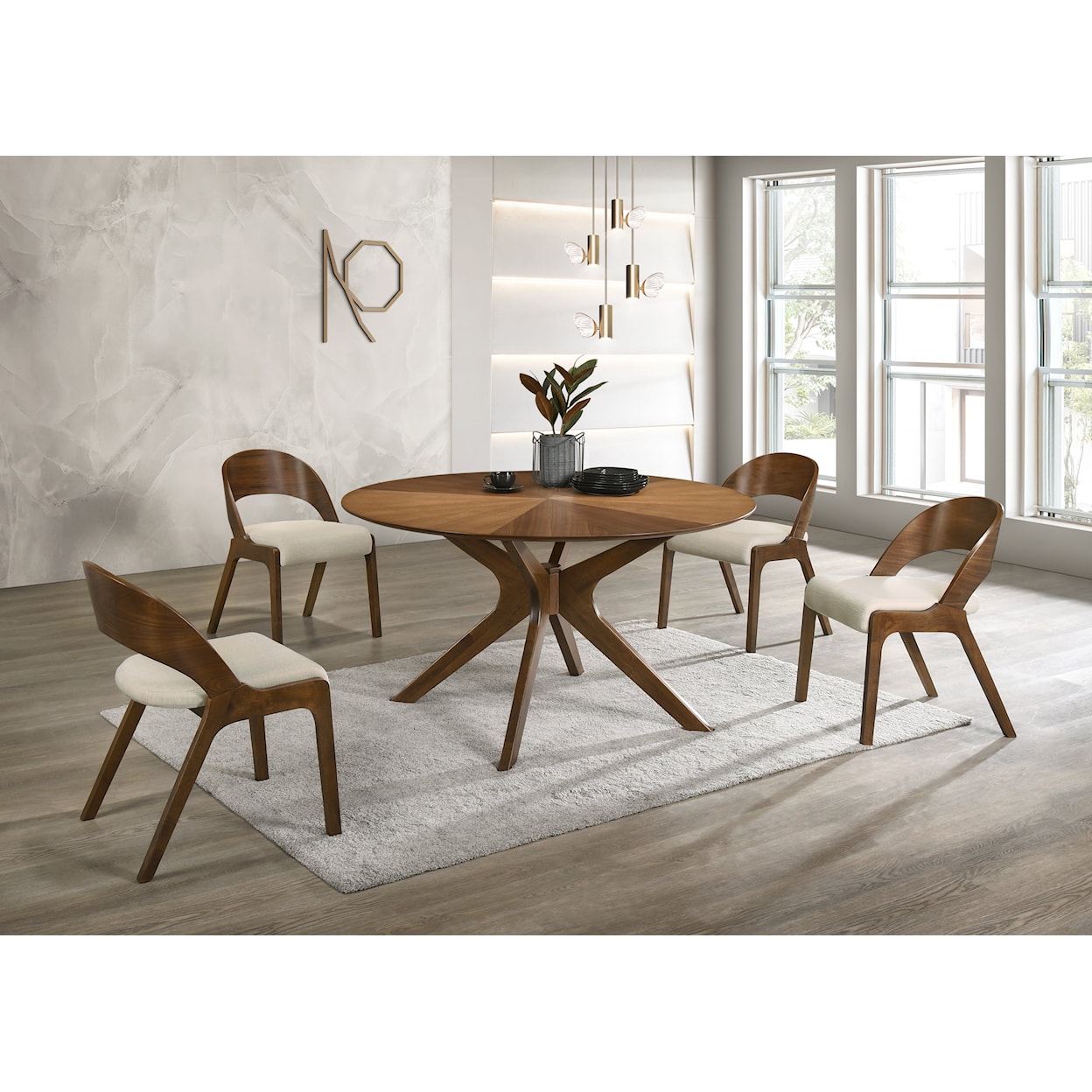 Meridian Furniture Woodson 5-Piece Dining Set
