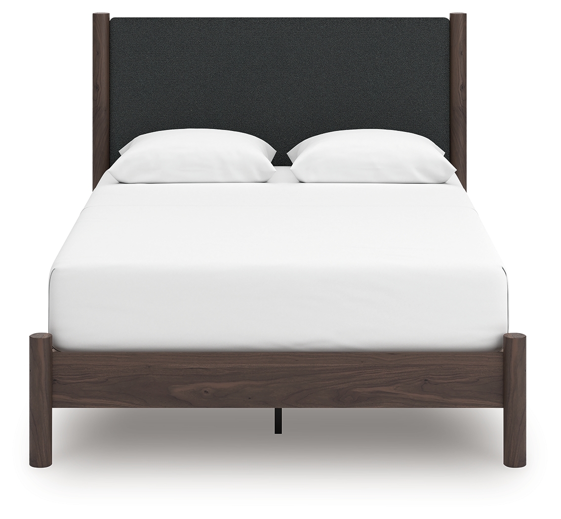 Queen Upholstered Panel Platform Bed