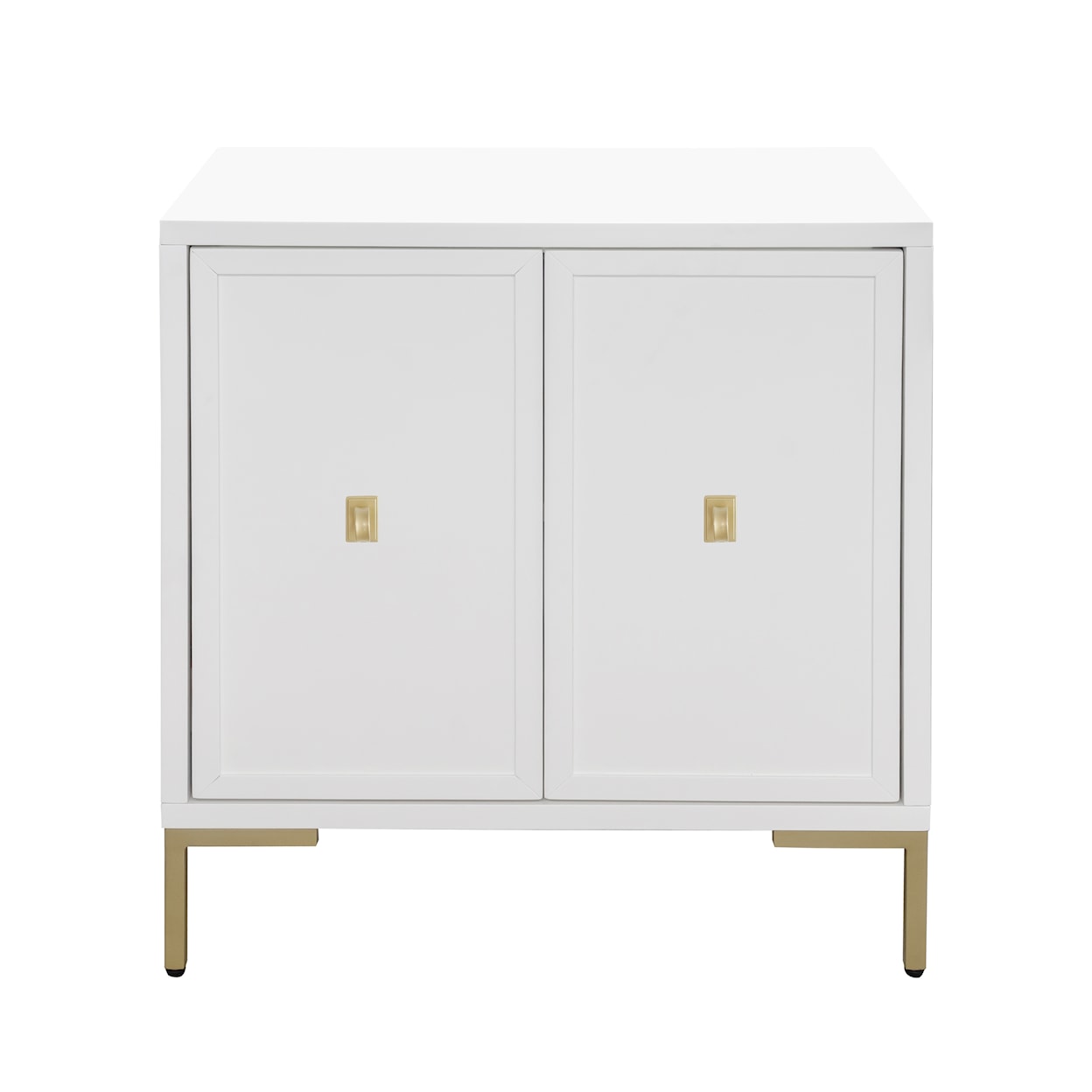 Accentrics Home Accents White and Gold Two Door Accent Chest