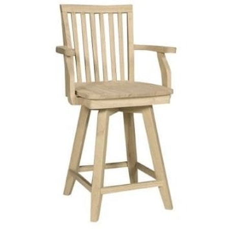 30" Mission Bar Stool w/Arms