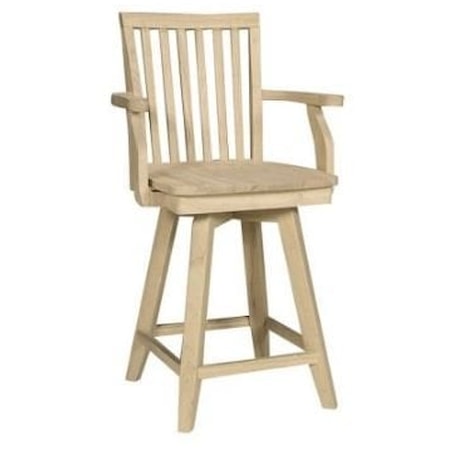 30" Mission Bar Stool w/Arms