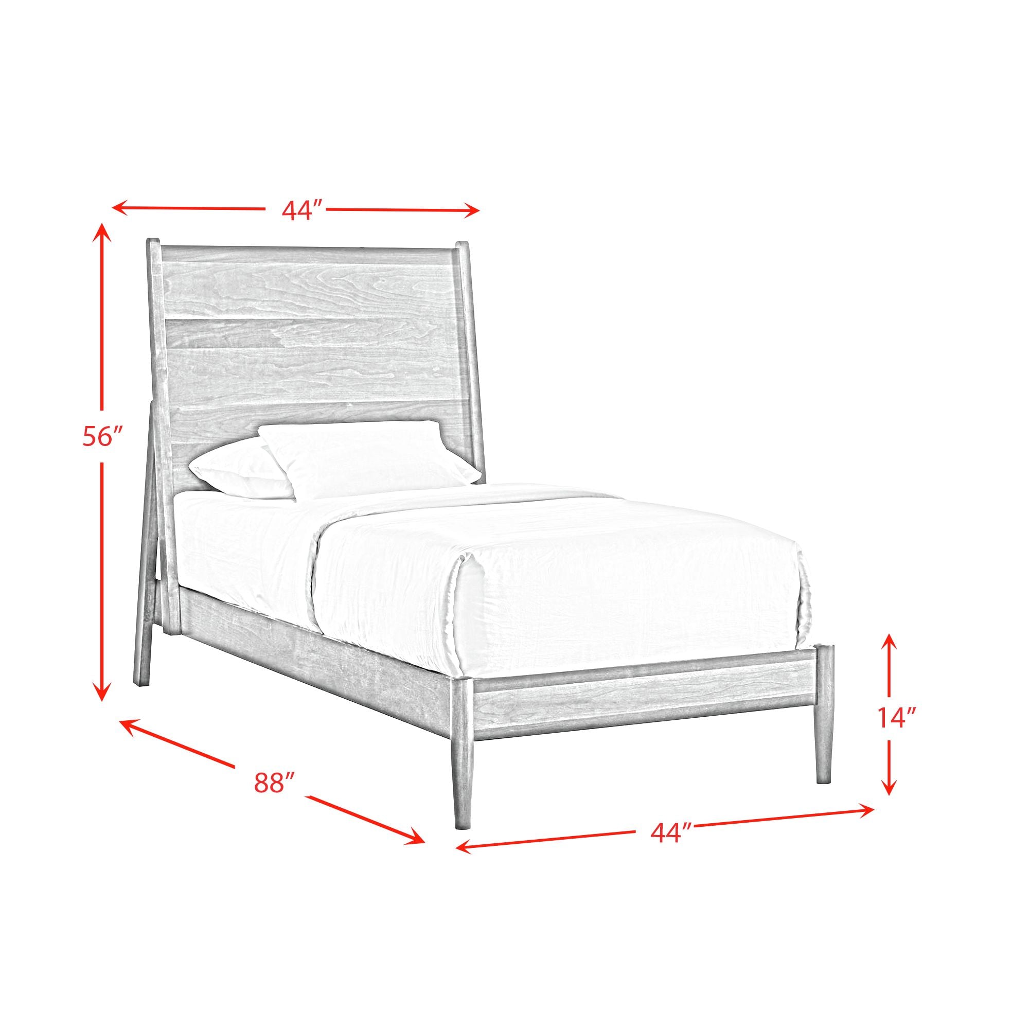 Elements International Malibu Twin Panel Bed