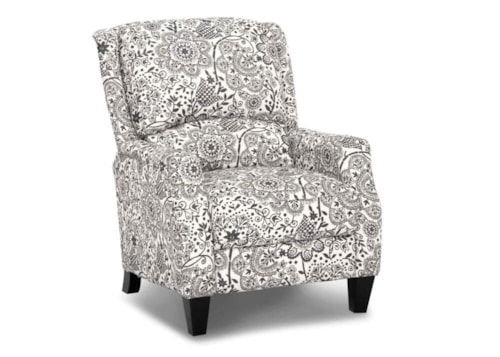 Transitional Pushback Recliner with Tapered Legs