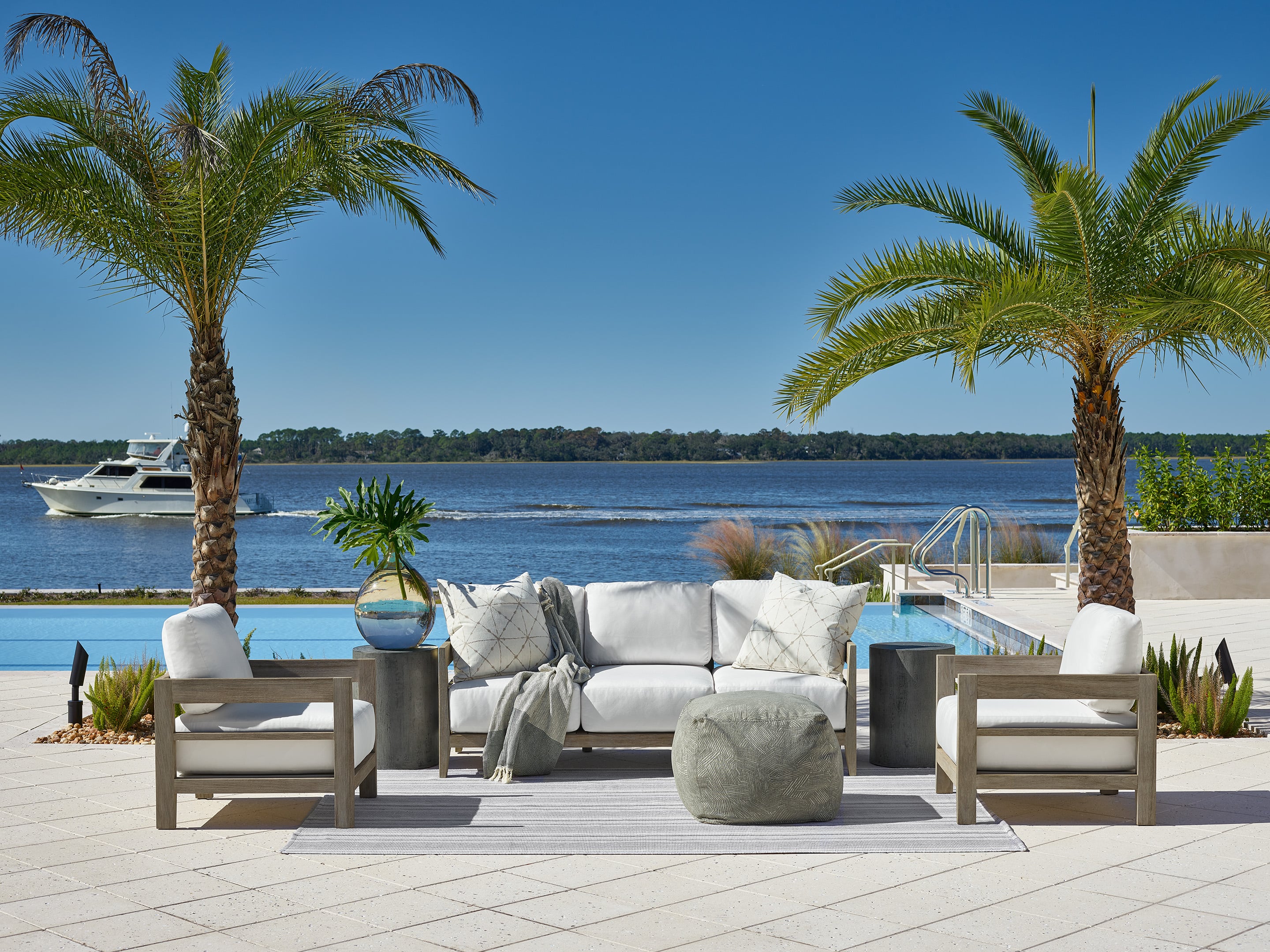 Universal Special Order Bottega Outdoor Ottoman
