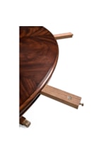 Jonathan Charles JC Traditional 66" Mahogany Extending Circular Dining Table with Storage Cabinet for Leaves