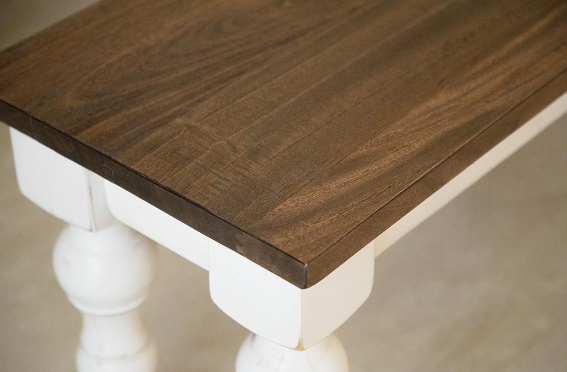 Dining Bench with Turned Legs