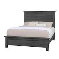 Casual California King Farmhouse Bed with Low-Profile Footboard