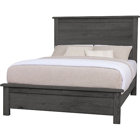 Casual California King Farmhouse Bed with Low-Profile Footboard