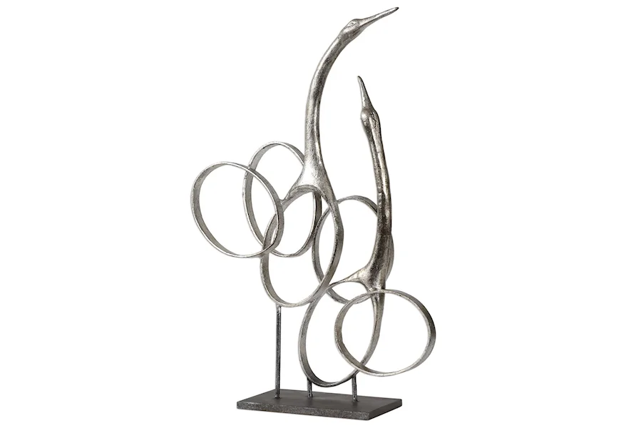 Accessories - Statues and Figurines Admiration Silver Bird Sculpture by Uttermost at Mueller Furniture