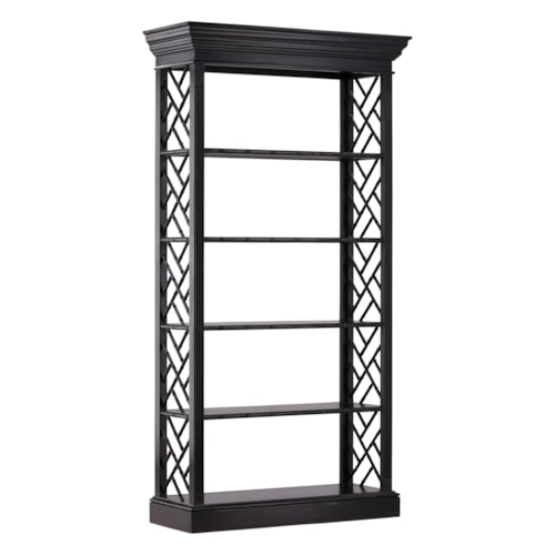 Transitional 5-Shelf Bamboo Bookcase