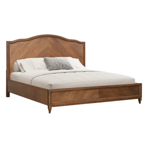 Transitional Arched Queen Bed