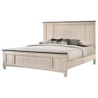 Cottage Style Two-Toned California King Bed
