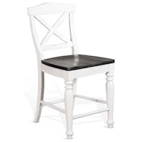 Cottage Counter Height Crossback Barstool