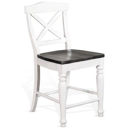 Cottage Counter Height Crossback Barstool