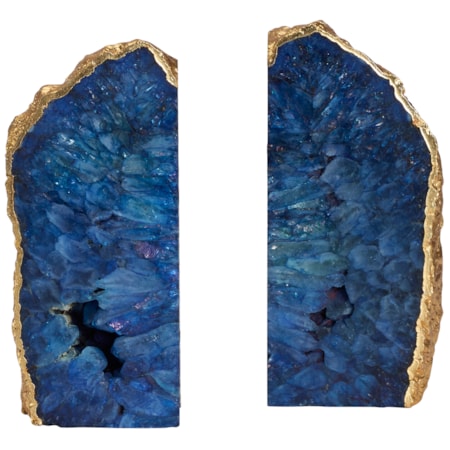 Blue Agate Bookend (Pr)