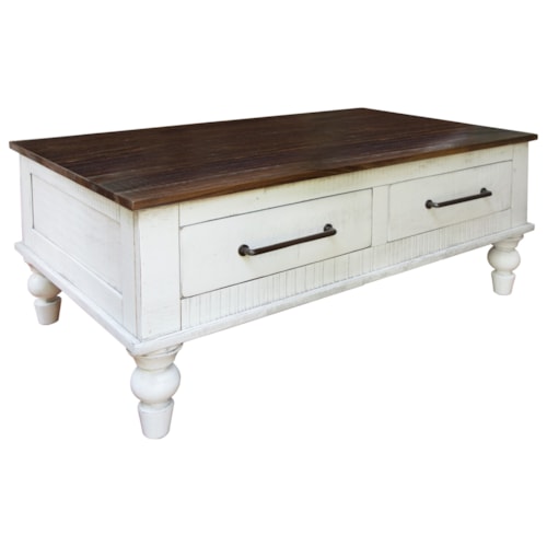 Relaxed Vintage  Cocktail Table with Casters
