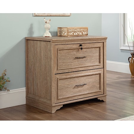 Farmhouse Two-Drawer Lateral File Cabinet with Locking Drawers