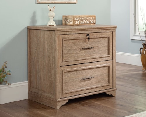 Farmhouse Two-Drawer Lateral File Cabinet with Locking Drawers