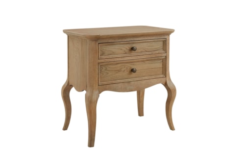 Traditional Cabriole Nightstand with Cedar Lined Bottom Drawers