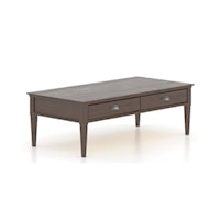 Transitional Littoral Rectangular Coffee Table with Storage