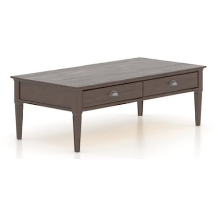 Transitional Littoral Rectangular Coffee Table with Storage