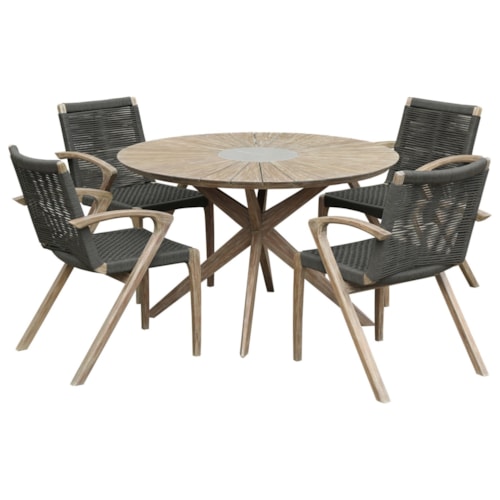 Contemporary 5-Piece Outdoor Dining Set