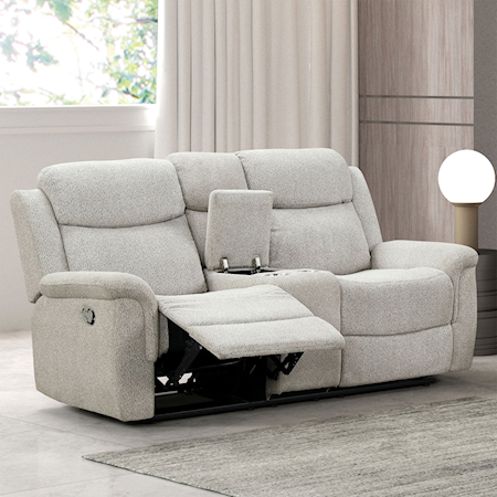 Manual Reclining Loveseat with Console