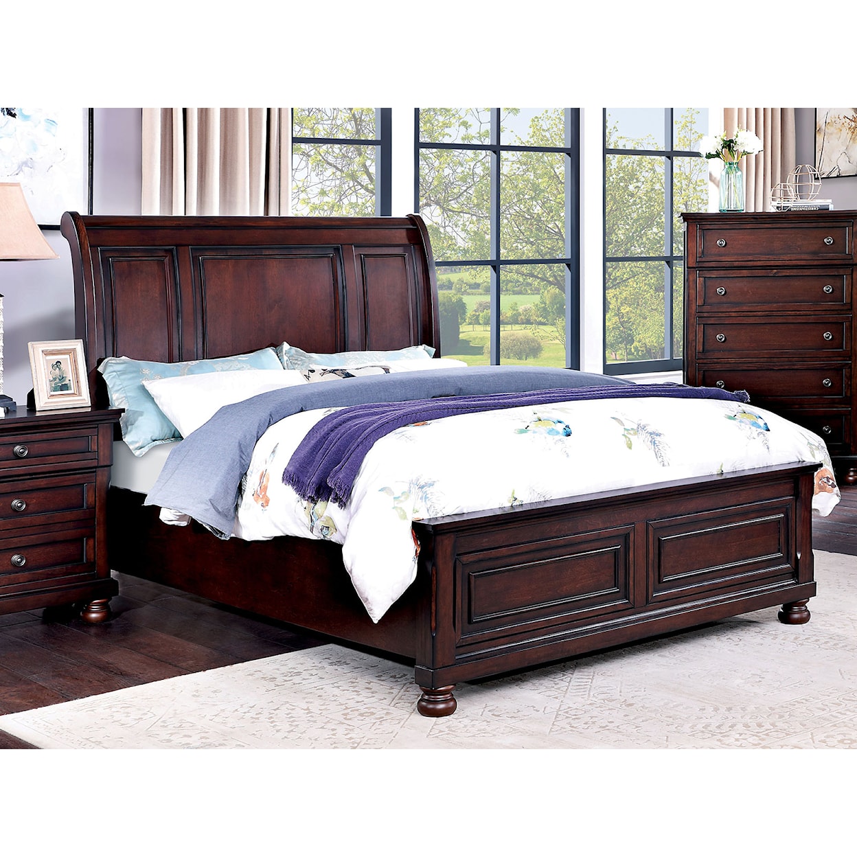 Furniture of America Wells California King Bed